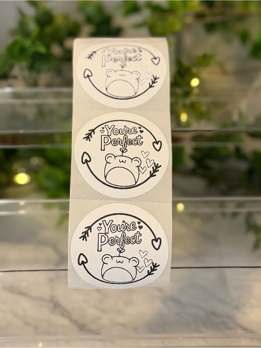 200 Cute Frog “You’re Perfect” Stickers Teacher & Small Business Labels